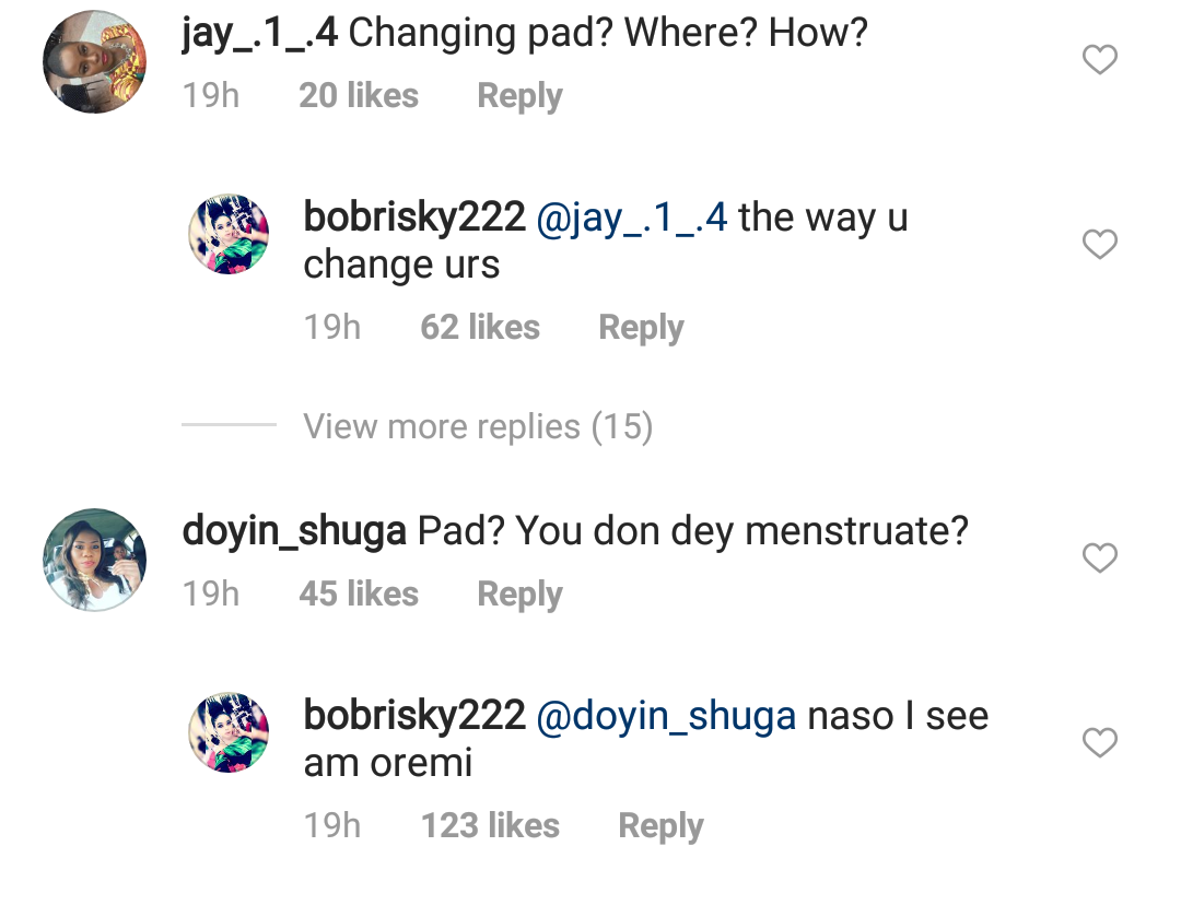 "I’m In The Toilet Changing My Pad Because I'm Menstruating” – Bobrisky Tells Followers %Post Title