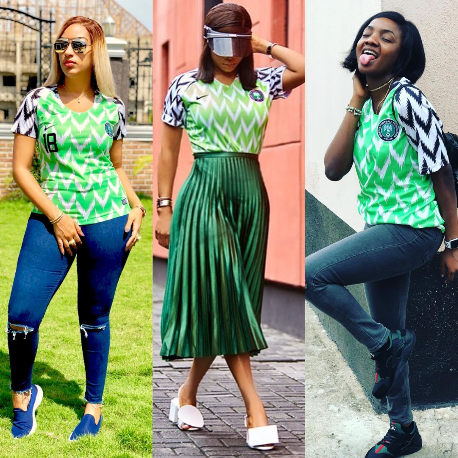 Toke Makinwa, Simi, Juliet Ibrahim And Other Celebs Rocks Their New Nigerian Jerseys (PHOTOS) %Post Title