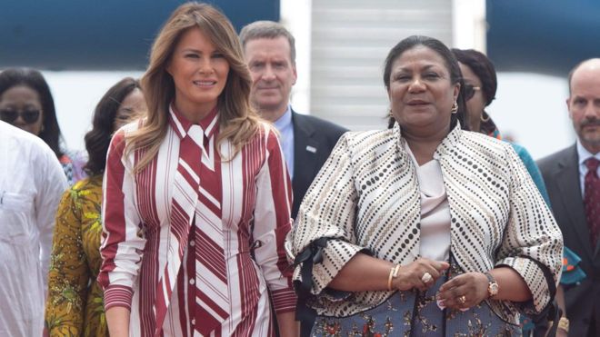 Photos: Melania Trump arrives Ghana