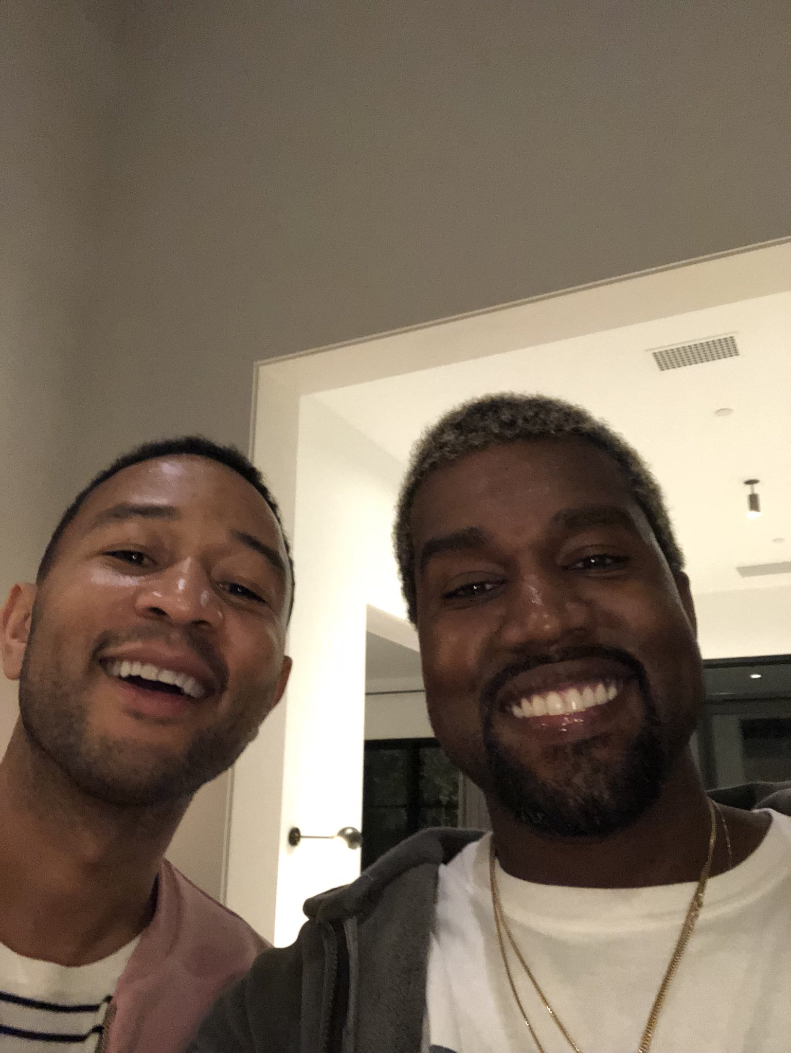 BFFs Kanye West and John Legend all smiles after ‘disagreement’
