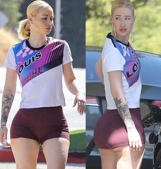 Famous Rapper Iggy Azalea stepped out recently in very short shorts to run ...